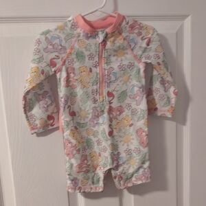 Care Bears Pastel Multi-Color Girls One-Piece Swim Suit